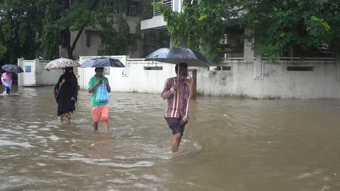Mumbai Rains 스톡 동영상 92068580