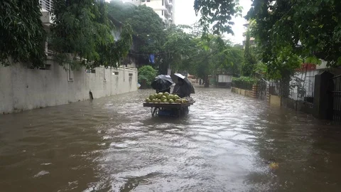 Mumbai Rains Video stock 92068690