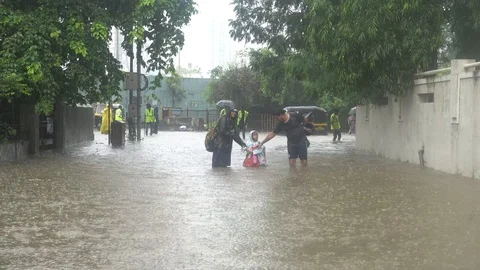 Mumbai Rains Video stock 92069061