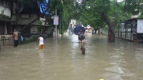 Mumbai Rains Video stock 92069166