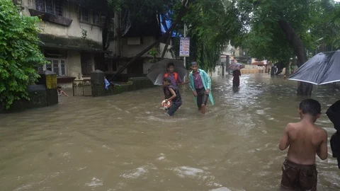 Mumbai Rains Video stock 92069277