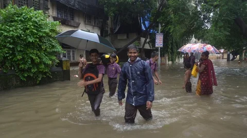 Mumbai Rains Video stock 92069309