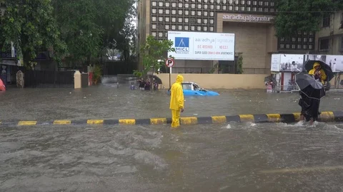 Mumbai Rains Video stock 92069326