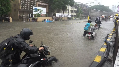 Mumbai Rains Video stock 92069466
