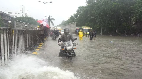 Mumbai Rains Video stock 92069504