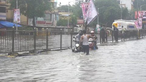 Mumbai Rains Video stock 92070161