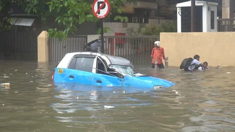 Mumbai Rains Stock Footage 92070186