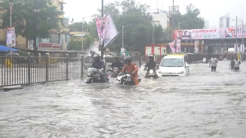 Mumbai Rains Video stock 92070439