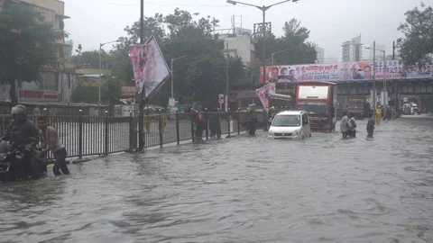 Mumbai Rains Video stock 92070467