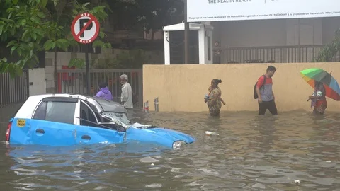 Mumbai Rains Video stock 92070735