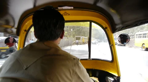 Mumbai rickshaw P1 스톡 동영상 3074881