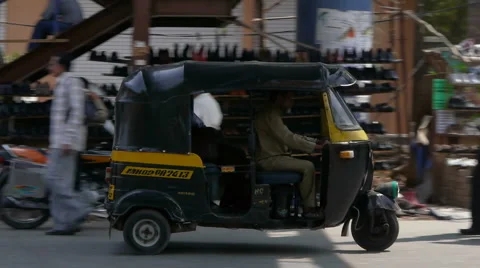 Mumbai rickshaw P3 Vídeos de archivo 3074832