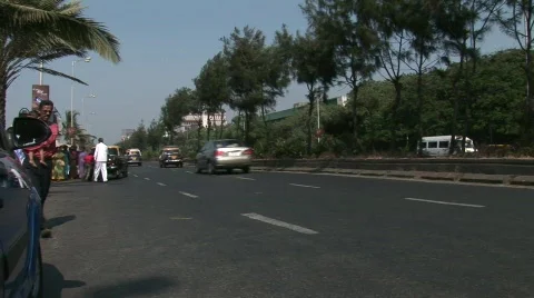 Mumbai Road Stock Footage 284697