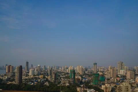 Mumbai Sky View, Mumbai City Arial View, Dadar, Parel, Maharshtra, India  Stock Photos