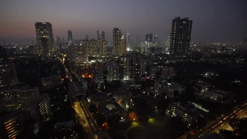 Mumbai Skyline Timelapse Stock Footage