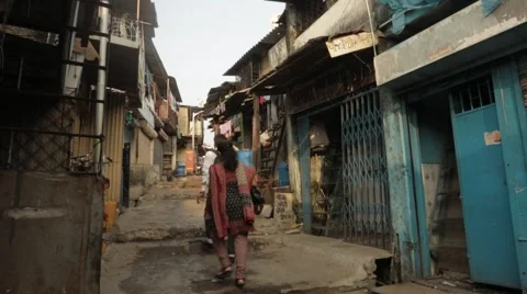 Mumbai Slum Stock Footage 44204628