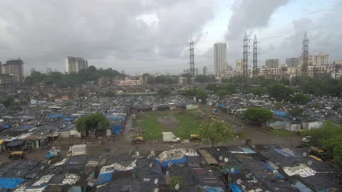 Mumbai slum Stock Footage