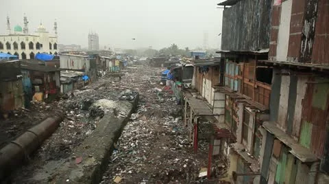 Mumbai Slums 库存影片 11226935
