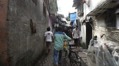 Mumbai slums, India Stock Footage 57297988