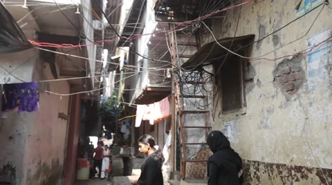 Mumbai slums, India Stock Footage 57299604