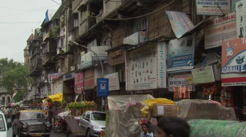 Mumbai Street Stock Footage 52189226