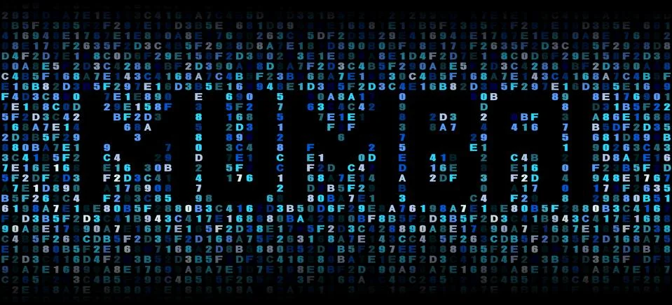 Mumbai text on hex code illustration Stock Illustration