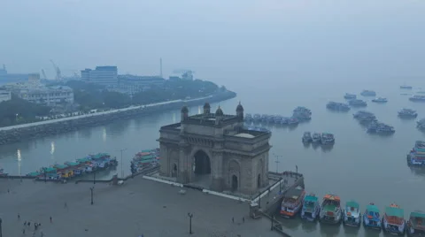 Mumbai time lapse India Gate Maharashtra Asia sunrise Stock Footage 48429266