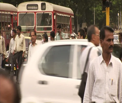Mumbai traffic Stock Footage 86742881