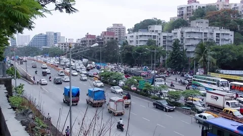Mumbai Traffic View Stock Footage 81170719