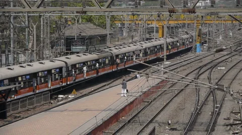 Mumbai train P3 Stock Footage 5088888