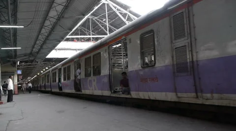 Mumbai train P4 Stock Footage 5088794