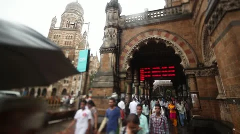 Mumbai Train Station 库存影片 11226545