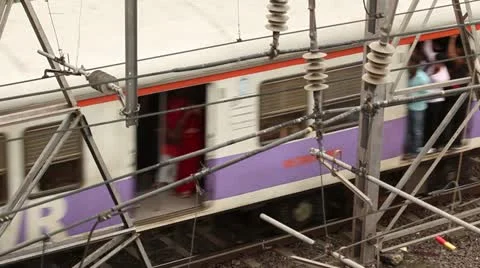 Mumbai Trains 3 库存影片 11226555