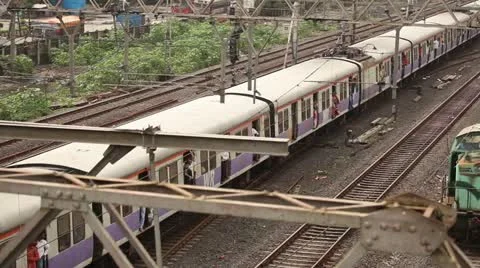 Mumbai Trains Stock Footage 11227456