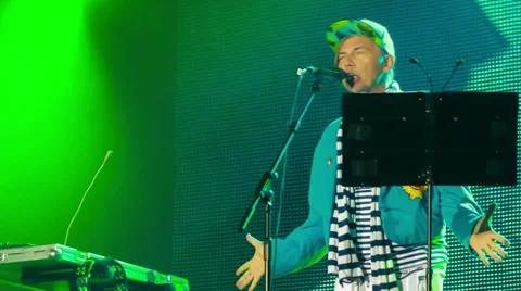 Mumiy Troll live performance at the rock festival The Best City.UA 스톡 동영상 32090480