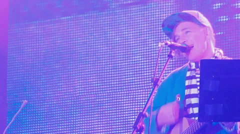Mumiy Troll live performance at the rock festival The Best City.UA 스톡 동영상 32120605