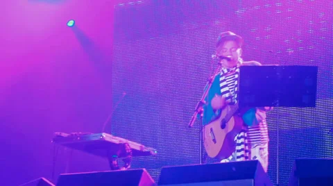 Mumiy Troll live performance at the rock festival The Best City.UA 스톡 동영상 32123034