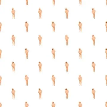 Mummy character seamless pattern for halloween fun Stock Illustration