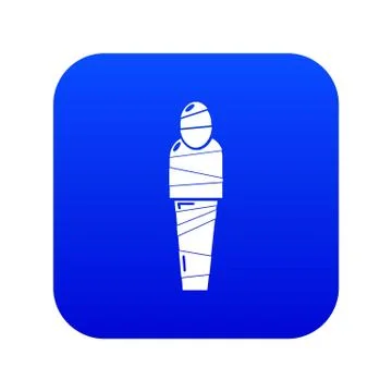 Mummy egypt icon blue vector Stock Illustration