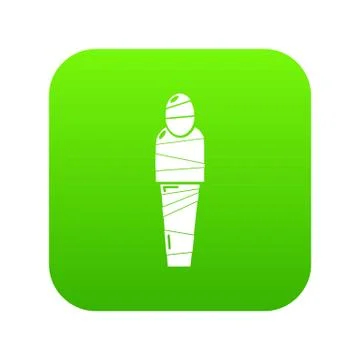 Mummy egypt icon green vector Stock Illustration