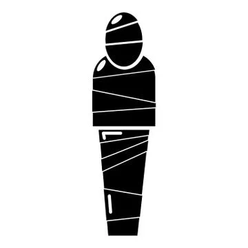 Mummy egypt icon, simple black style 스톡 일러스트