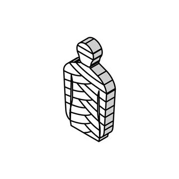 Mummy egypt isometric icon vector illustration Stock Illustration