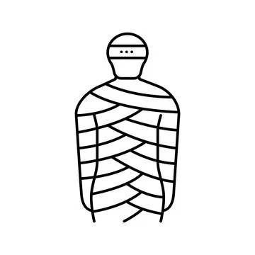 Mummy egypt line icon vector illustration Ilustración de archivo