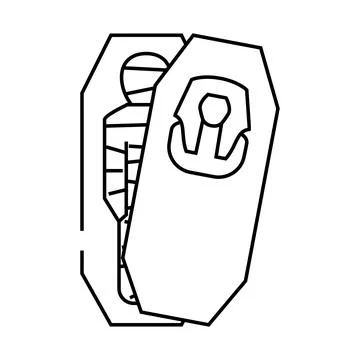 Mummy egypt line icon vector illustration Illustration