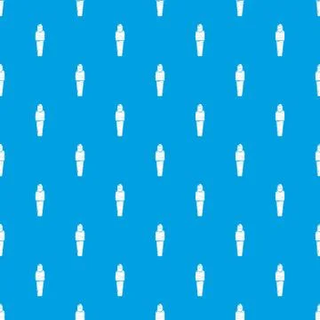 Mummy egypt pattern seamless blue Stock Illustration