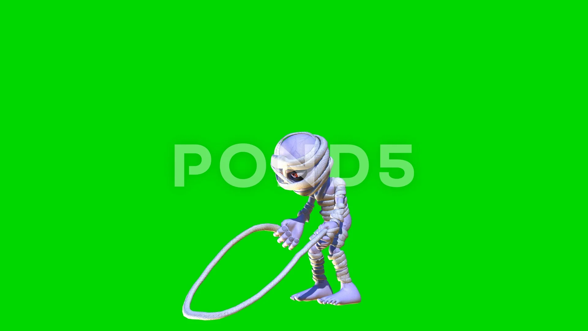 Mummy Jumping Rope Green Screen