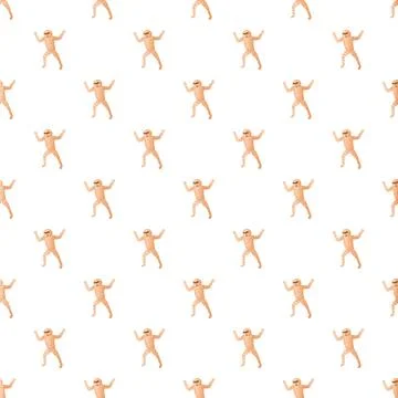 Mummy monster character pattern for halloween design Stock Illustration