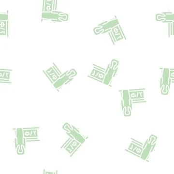 Mummy museum exhibit glyph vector seamless pattern Stock Illustration
