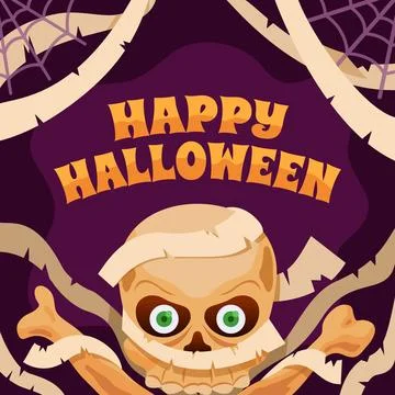 Mummy Skeleton Haunting Stock Illustration