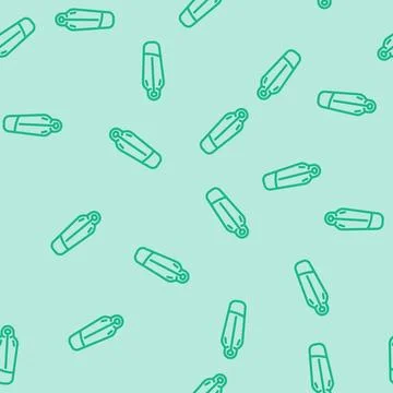 Mummy sleeping bag line vector seamless pattern Stock Illustration